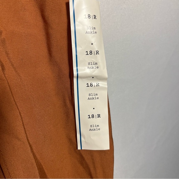 A New Day Pants Womens Size 14 & 18 Orange Bronze Pintuck Slim Ankle NWT - Picture 4 of 10